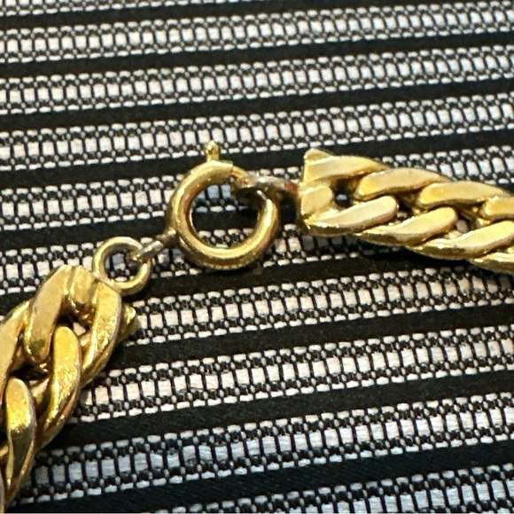 Americ Cuban Link Gold-Plated Bracelet Retro, Y2K, 70’s, 80’s, Vintage 0635 W - Picture 2 of 5